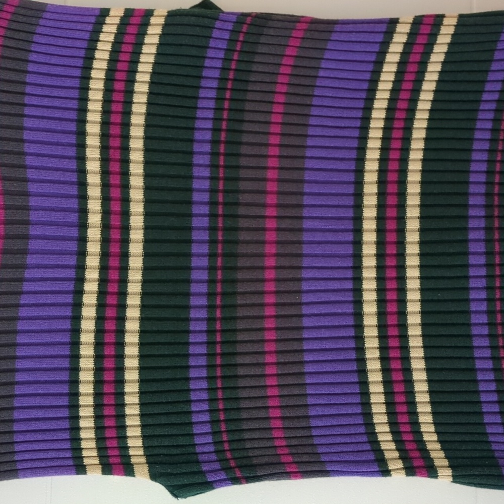 Dolan Purple and Yellow Striped Midi Dress - Picture 7 of 8